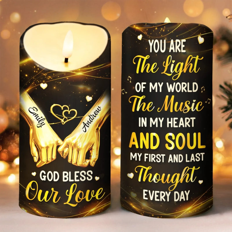 Custom LED Candle - Personalized Anniversary Wedding Gifts For Husband And Wife, Him And Her - You Are My Always